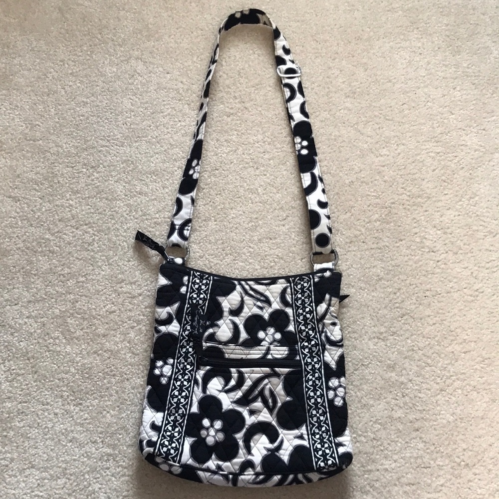 Vera Bradley black & white crossbody bag